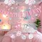 55 Pcs Happy Birthday Balloon Set – Pink Foil Letters, Star Foil Balloons, Latex Balloons & Hanging Swirls – Party Decorations for Women, Men, Boys & Girls (Pink)